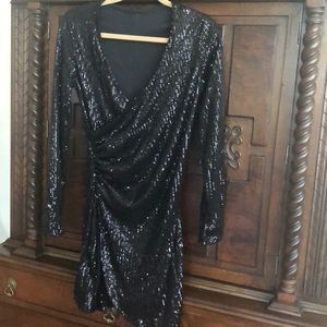 Beautiful party dress all black sequins